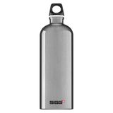 SIGG - Alüminyum içecek şişesi – Traveller alüminyum – iklime zarar vermez sertifikalı – gazlı içecekler için uygundur – sızdırmaz – tüy kadar hafif – BPA içermez – alüminyum, 1 l
