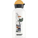 SIGG - KBT Disney Frozen Olaf alüminyum içecek şişesi, sızdırmaz ve kırılmaz, tüy kadar hafif, BPA içermez, iklime zarar vermez sertifikalı, spor ve okul, beyaz, 0,6 l