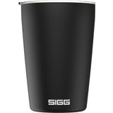 SIGG Neso Cup Black termos kupa (0,3 l), zararlı madde içermeyen ve yalıtımlı kahve kupası, Coffee to go kupa, 18/8 paslanmaz çelik, seramik Pure Ceram kaplamalı