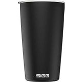 SIGG Neso Cup Black termos kupa (0,4 L), zararlı madde içermeyen ve yalıtımlı kahve kupası, 18/8 paslanmaz çelik, seramik Pure Ceram kaplamalı