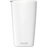 SIGG Neso Cup White termos kupa (0,4 L), zararlı madde içermeyen ve yalıtımlı kahve kupası, 18/8 paslanmaz çelikten kahve kupası, seramik Pure Ceram kaplamalı