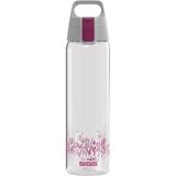 SIGG Total Clear ONE MyPlanet™ Berry içecek şişesi (0,75 l), BPA içermeyen ve sızdırmaz içecek şişesi, kırılmaya dayanıklı tritan spor içecek şişesi, meyve filtreli