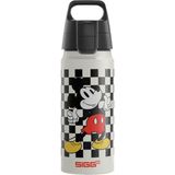 SIGG - WMB One Mickey Retro alüminyum içecek şişesi, gazlı içecekler için uygundur, sızdırmaz, tüy kadar hafif, BPA içermez, iklime zarar vermez, ekrü sertifikalı, 0,6 l