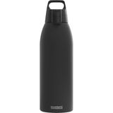 SIGG - Yalıtımlı içecek şişesi – termos Shield Therm One Black – gazlı içecekler – sızdırmaz – bulaşık makinesinde yıkanabilir – BPA içermez –%90 geri dönüştürülmüş paslanmaz çelik – siyah – 1,5 l