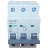Sigma 3X25A C/6ka W Otomatik Sigorta Sigma - 25 A