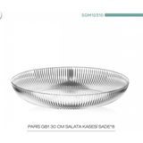 Sigma Paris Yuvarlak Cam Salata Kasesi 30 cm - Şeffaf - Belirtilmemiş