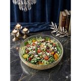 Sigma Salata ve Meyve Sunum Kasesi 26X6,5 cm Kristal Desenli - Şeffaf