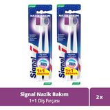 Signal 1+1 X2 Diş Fırçası Ergonomik Tasarım ile Orta Sertlikte Kıllarla Nazik Temizlik