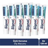 Signal Çürüklere Karşı Nane Ferahlığı 6x120 ml Diş Macunu