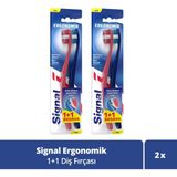 Signal Diş Fırçası 2 Parça Ergonomik Tasarım Orta Sertlikte Etkili Temizlik