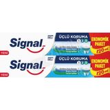 Signal Üçlü Koruma Diş Macunu 120 ml + 120 ml Ferah Nefes ve Beyaz Dişler İçin Ekonomik Paket
