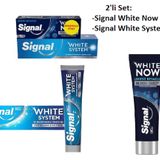 Signal White 75 ml System + White Now Lekesiz 50 ml Diş Macunu Seti
