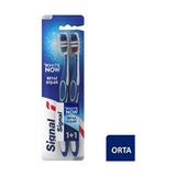 Signal White Now Diş Fırçası 1+1 3 Adet Beyaz Dişler İçin Orta Sertlikte Etkili Temizlik