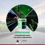 Signashine | Soğuk Solvent Bazlı Fosforlu Yol Çizgi ve Hobi Boyası 1 KG - 1 Adet - Fosforlu Yeşil
