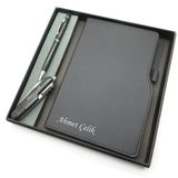 Signator Codex N174 Kişiye Özel Defterli Set, İsme Özel Siyah Kalem, İsme Özel Siyah Defter, İsme Özel Siyah Çakı, Hediyelik Kutu