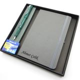 Signator Codex N300 Kişiye Özel Defterli Set, Yeşil Dolma Kalem, Gri Defter, Yedek Kartuş, Hediyelik Kutu