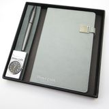 Signator Codex N342 Kişiye Özel Defterli Set, Gri Kalem, Gri Defter, Gümüş Çakmak, Hediyelik Kutu