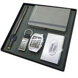 Signator Luna Kartvizitlik, İsme Özel Hediye Seti, Saatli Çakmak, Not Defteri, Anahtarlık, 32 GB USB Bellek, Kalem, Karışık Renk