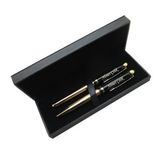 Signator® M420 Siyah Altın Kalem Seti - Roller Kalem + Tükenmez Kalem | Isme Özel Kalem | Hediyelik Kalem