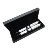 Signator® M465 Titanyum Beyaz Kalem Seti - Roller Kalem + Tükenmez Kalem | Isme Özel Kalem | Hediyelik Kalem