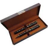 Signator® M562 Siyah Altın Kalem Seti | Roller + Tükenmez Kalem | Isme Özel Kalem | Hediyelik Kalem