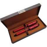 Signator® M567 Mat Kırmızı Kalem Seti | Roller + Tükenmez Kalem | Isme Özel Kalem | Hediyelik Kalem