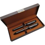 Signator® M568 Füme Siyah Kalem Seti | Roller + Tükenmez Kalem | Isme Özel Kalem | Hediyelik Kalem