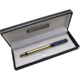 Signator® M593 Slim Gold Mavi Roller Kalem | Isme Özel Kalem | Hediyelik Kalem