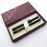 Signator® S217 Ahşap Eskitme Sedefli Dolma Kalem + Roller Kalem Seti İsme Özel Kalem Hediyelik Kalem
