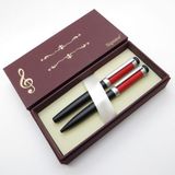 Signator® S304 Mat Kırmızı Siyah Kalem Seti - Roller Kalem + Tükenmez Kalem İsme Özel Kalem Hediyelik Kalem