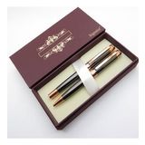 Signator® S330 Titanyum Bronz Kalem Seti Roller Kalem + Tükenmez Kalem İsme Özel Kalem Hediyelik Kalem
