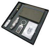 Signator Signum Kişiye Özel Hediye Seti, Titanyum Krom Anahtarlık, 32 GB USB Bellek, Not Defteri, Roller Kalem, Çok Fonksiyonlu Çakı, Kartvizitlik