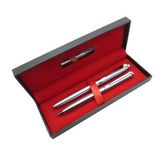 Signator® T503 Mat Krom Roller Kalem + Tükenmez Kalem Set İsme Özel Kalem Hediyelik Kalem