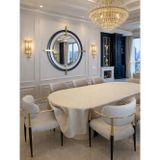 Signature Simli Gold Oval Masa Örtüsü | El İşçiliği Işıltılı Lüks Tasarım |Özel Ölçü|8 Peçete