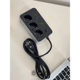 Sigortalı Akım Korumalı 2-Usb 1-Pd Type-C 3'lü Priz 2 Metre Kablo Anahtarlı Termal Korumalı