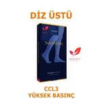 Sigvaris Traditional 504 Diz Üstü Varis Çorabı Ccl3 Yüksek Basınç ten-rengi
