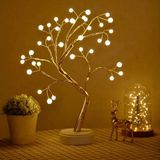 SiHako Işıklı Ağaç Inci LED Dekoratif Masa Üstü LED Işık - 1 m - 00 Beyaz