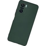 SiHako Newface Poco F3 Kılıf Nano Içi Kadife Silikon - Koyu Yeşil - 001-Renkli