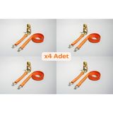 Sıhhat Dardokuma Mini Boy Spanzet Cırcır Lı Takım 25MM - Polyester Kolon Halatı ile -Güvenli Yük Sabitleme - 25 MM - 4 Adet - 5 METRE