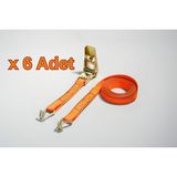 Sıhhat Dardokuma Mini Boy Spanzet Cırcır Lı Takım 25MM - Polyester Kolon Halatı ile -Güvenli Yük Sabitleme - 25 MM - 6 Adet - 5 METRE