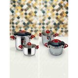 Sihir Düdüklü Tencere - Antrasit - 4 - 6 L Set