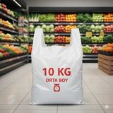 Sihirbaz Shop 10 kg Beyaz Atlet Poşet Orta Boy 28*50 Ebatında Kalın ve Dayanıklı