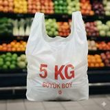 Sihirbaz Shop 5 kg Beyaz Atlet Poşet Büyük Boy 30*56 Ebatında Sağlam & Dayanıklı