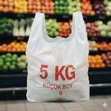 Sihirbaz Shop 5 kg Beyaz Atlet Poşet Küçük Boy Kalın 25*45 cm Ebatında