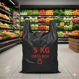 Sihirbaz Shop 5 kg Siyah Atlet Poşet Orta Boy 28*50 cm Ebatında Sağlam & Dayanıklı