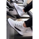 SİHİRLİ AYAKKABI +7 CM Boy Uzatan Gizli Topuk Beyaz Boost Desenli Erkek Spor Ayakkabı