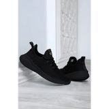 SİHİRLİ AYAKKABI +7 CM Boy Uzatan Gizli Topuk Siyah Triko Spor Ayakkabı
