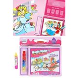 Sihirli Boyama Kitabi Fairy Princess Pembe Model Sihirli Su Cizim Kitap Kalem Boyama