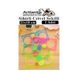 Sihirli Cetvel 1 Adet Plastik Sihirli Daire Cetvel Desen Şablon Çizim Okul Karne Hediye Çok Renkli