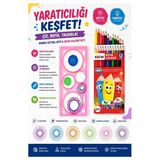 Sihirli Cetvel 1 Adet Ve Fatih 12 Li Kuru Boya 1 Paket Plastik Sihirli Daire Cetvel Desen Şablon Çizim Okul Hediye